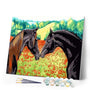 paint by numbers | Joining two Horses | animals easy horses | FiguredArt