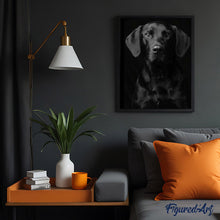 Load image into Gallery viewer, paint by numbers | Black Dog Portrait | advanced animals dogs | FiguredArt