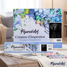 Load image into Gallery viewer, paint by numbers | Black Dog Portrait | advanced animals dogs | FiguredArt