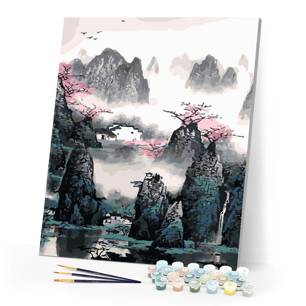 paint by numbers | Panda And Bird | animals birds easy pandas | FiguredArt