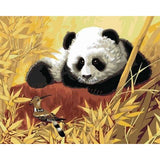 paint by numbers | Panda And Bird | animals birds easy pandas | FiguredArt