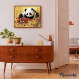 paint by numbers | Panda And Bird | animals birds easy pandas | FiguredArt