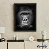 paint by numbers | Gorilla Black And White | advanced animals monkeys | FiguredArt