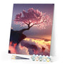 paint by numbers | Pink Tree | advanced landscapes | FiguredArt