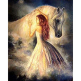 paint by numbers | Girl And Horse | advanced animals horses | FiguredArt