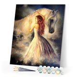paint by numbers | Girl And Horse | advanced animals horses | FiguredArt