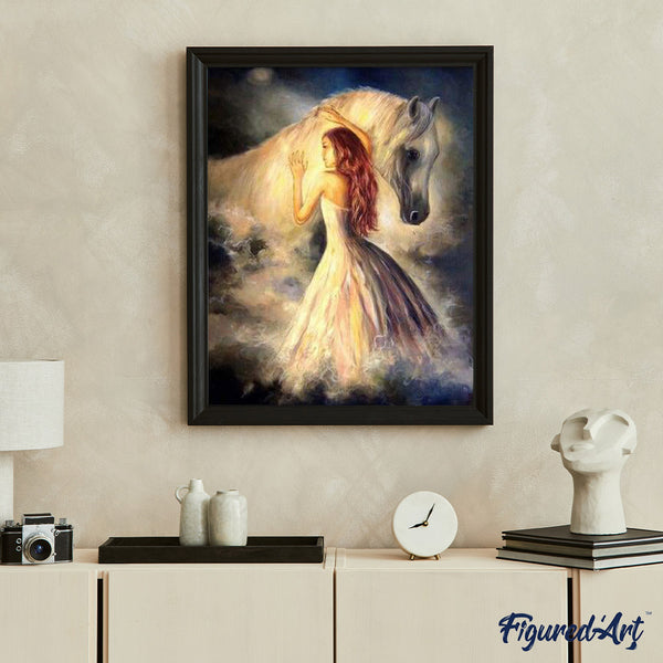paint by numbers | Girl And Horse | advanced animals horses | FiguredArt