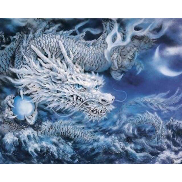 paint by numbers | Ice dragon | advanced animals dragons | FiguredArt
