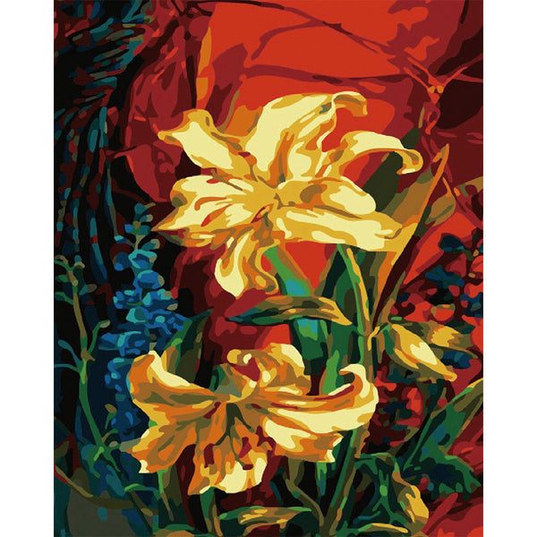 paint by numbers | Golden Lily | easy flowers | FiguredArt