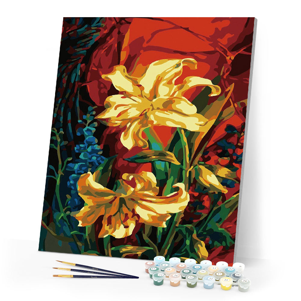 paint by numbers | Golden Lily | easy flowers | FiguredArt