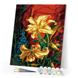 paint by numbers | Golden Lily | easy flowers | FiguredArt