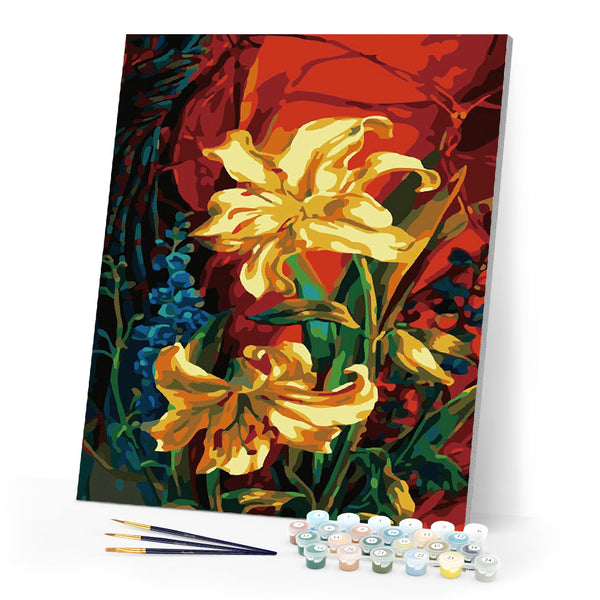 paint by numbers | Golden Lily | easy flowers | FiguredArt