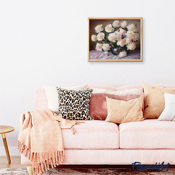 paint by numbers | Beautiful bouquet of White Flowers | flowers intermediate | FiguredArt