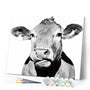 paint by numbers | Cow Black and White | advanced animals cows | FiguredArt