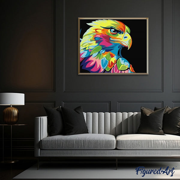 paint by numbers | Pop Art eagle | animals beginners birds eagles easy | FiguredArt