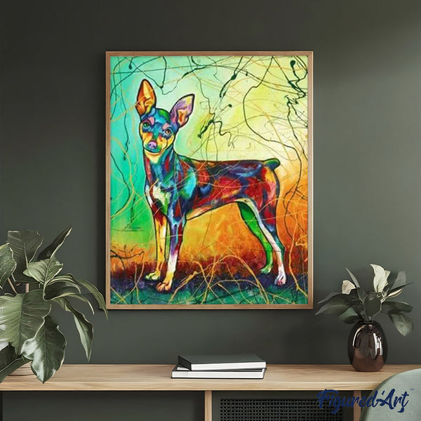 paint by numbers | Dog in Multicolors | advanced animals dogs Pop Art | FiguredArt