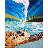 paint by numbers | Turtle in the Waves | advanced landscapes turtles | FiguredArt