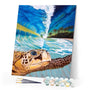paint by numbers | Turtle in the Waves | advanced landscapes turtles | FiguredArt
