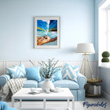 paint by numbers | Turtle in the Waves | advanced landscapes turtles | FiguredArt