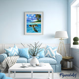 paint by numbers | Relaxing Turtle | advanced animals landscapes turtles | FiguredArt