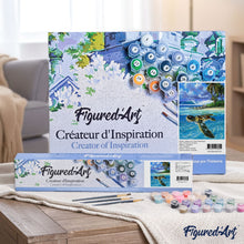Load image into Gallery viewer, paint by numbers | Relaxing Turtle | advanced animals landscapes turtles | FiguredArt