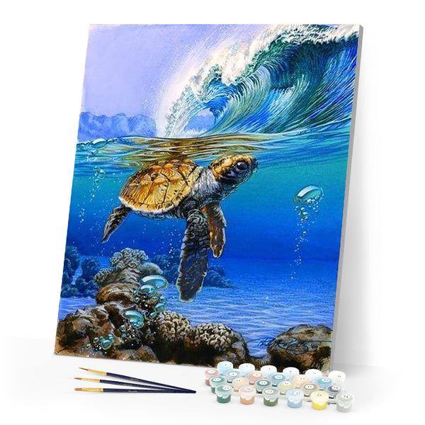 paint by numbers | Marine Turtle | advanced animals turtles | FiguredArt