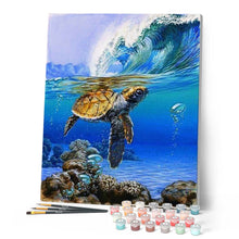 Load image into Gallery viewer, paint by numbers | Marine Turtle | advanced animals turtles | FiguredArt