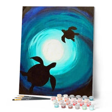 Load image into Gallery viewer, paint by numbers | Vortex Turtles | animals beginners intermediate turtles | FiguredArt