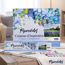 Load image into Gallery viewer, paint by numbers | Countryside field and Blue Flowers | advanced landscapes | FiguredArt