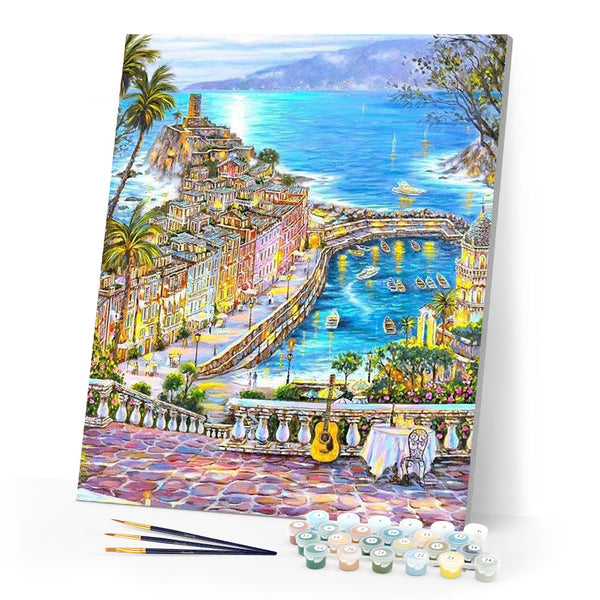 paint by numbers | Beach Summer City | advanced cities | FiguredArt