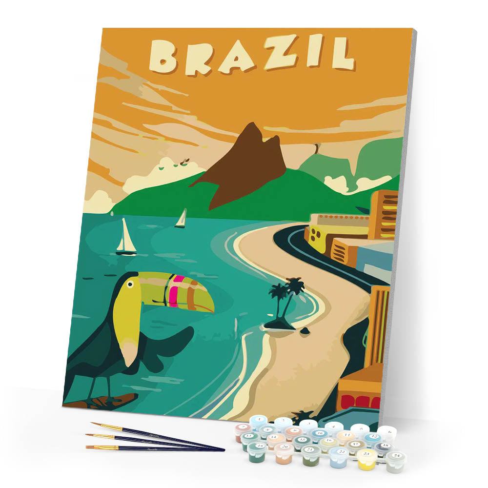 Paint by Numbers - Travel Poster Brazil – Figured'Art