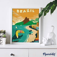 Load image into Gallery viewer, Travel Poster Brazil