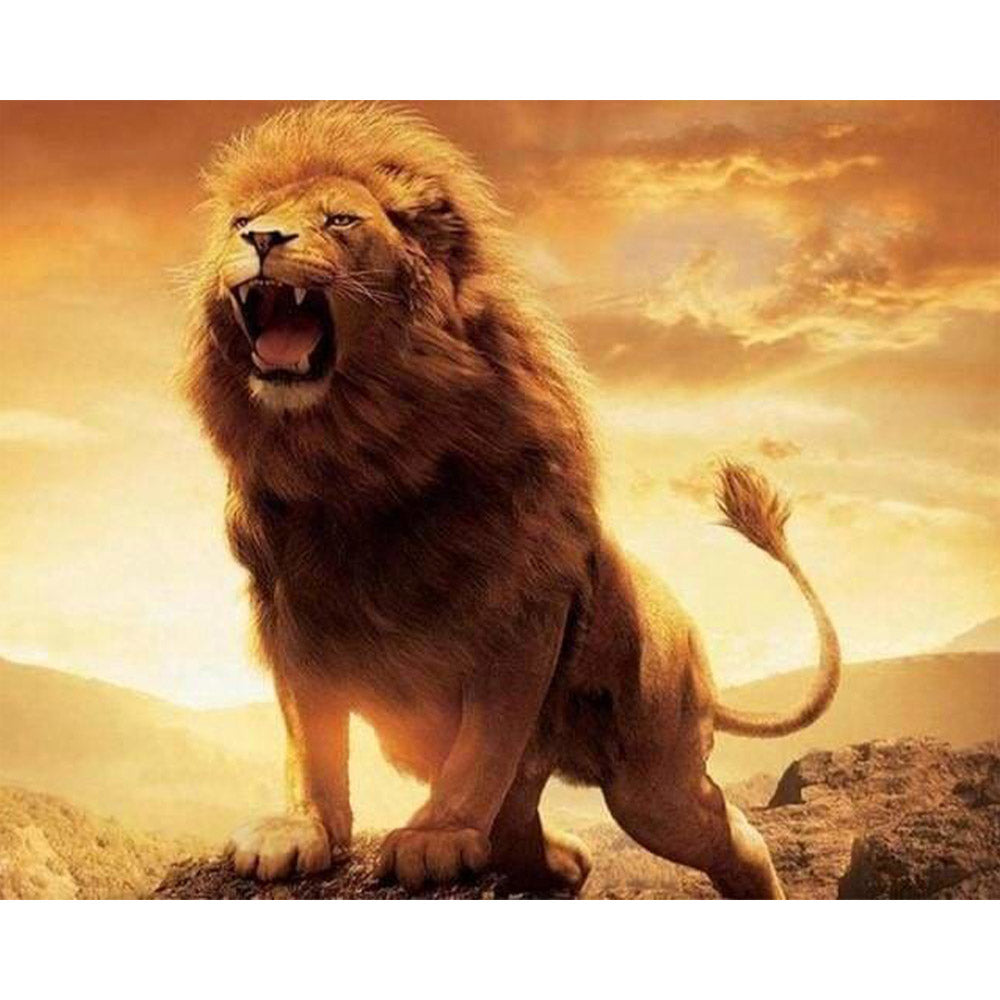 paint by numbers | Lion in Force | advanced animals lions | FiguredArt