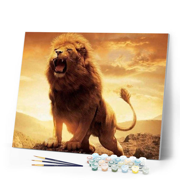 paint by numbers | Lion in Force | advanced animals lions | FiguredArt