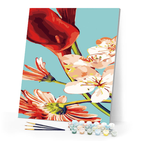 paint by numbers | Flowers Vertical | easy flowers | FiguredArt