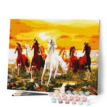 Load image into Gallery viewer, paint by numbers | Eight Horses | animals horses intermediate | FiguredArt