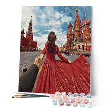 Load image into Gallery viewer, paint by numbers | Moscow Walk | advanced cities romance | FiguredArt