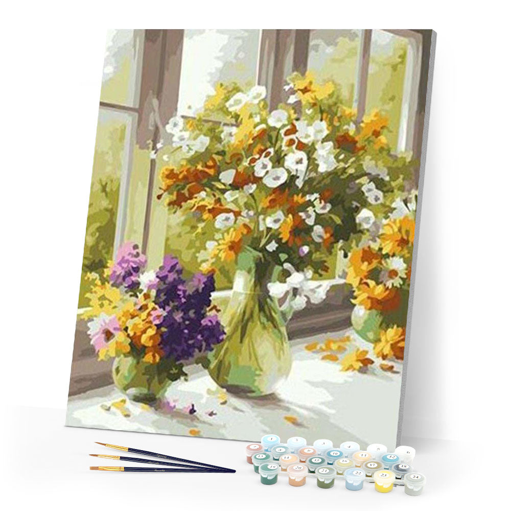 paint by numbers | Flowers in the Kitchen | flowers intermediate | FiguredArt