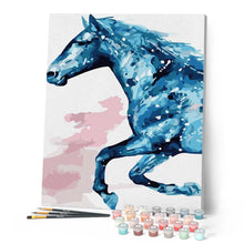 Load image into Gallery viewer, paint by numbers | Blue Horse | animals horses intermediate | FiguredArt