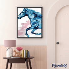Load image into Gallery viewer, paint by numbers | Blue Horse | animals horses intermediate | FiguredArt
