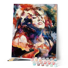 Load image into Gallery viewer, paint by numbers | Watercolor Woman | intermediate romance | FiguredArt