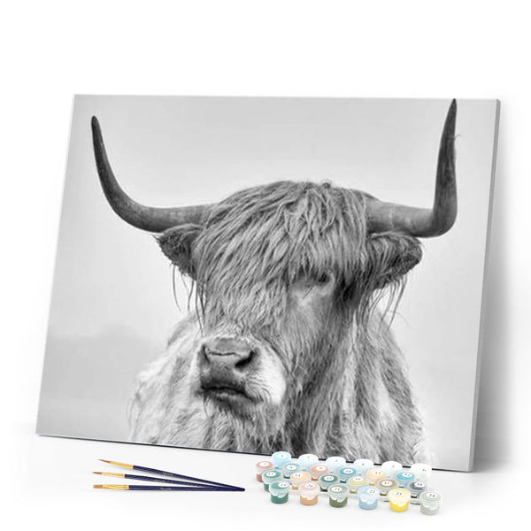 paint by numbers | White Yak | advanced animals bison and yaks | FiguredArt
