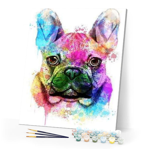 paint by numbers | Dog Portrait in Color | advanced animals dogs Pop Art | FiguredArt