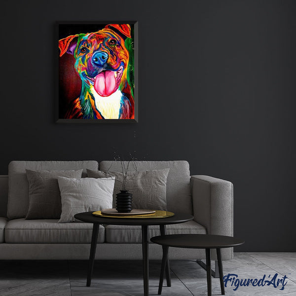 paint by numbers | Happy Dog | advanced animals dogs | FiguredArt