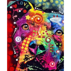 paint by numbers | Colorful Dog | advanced animals dogs Pop Art | FiguredArt