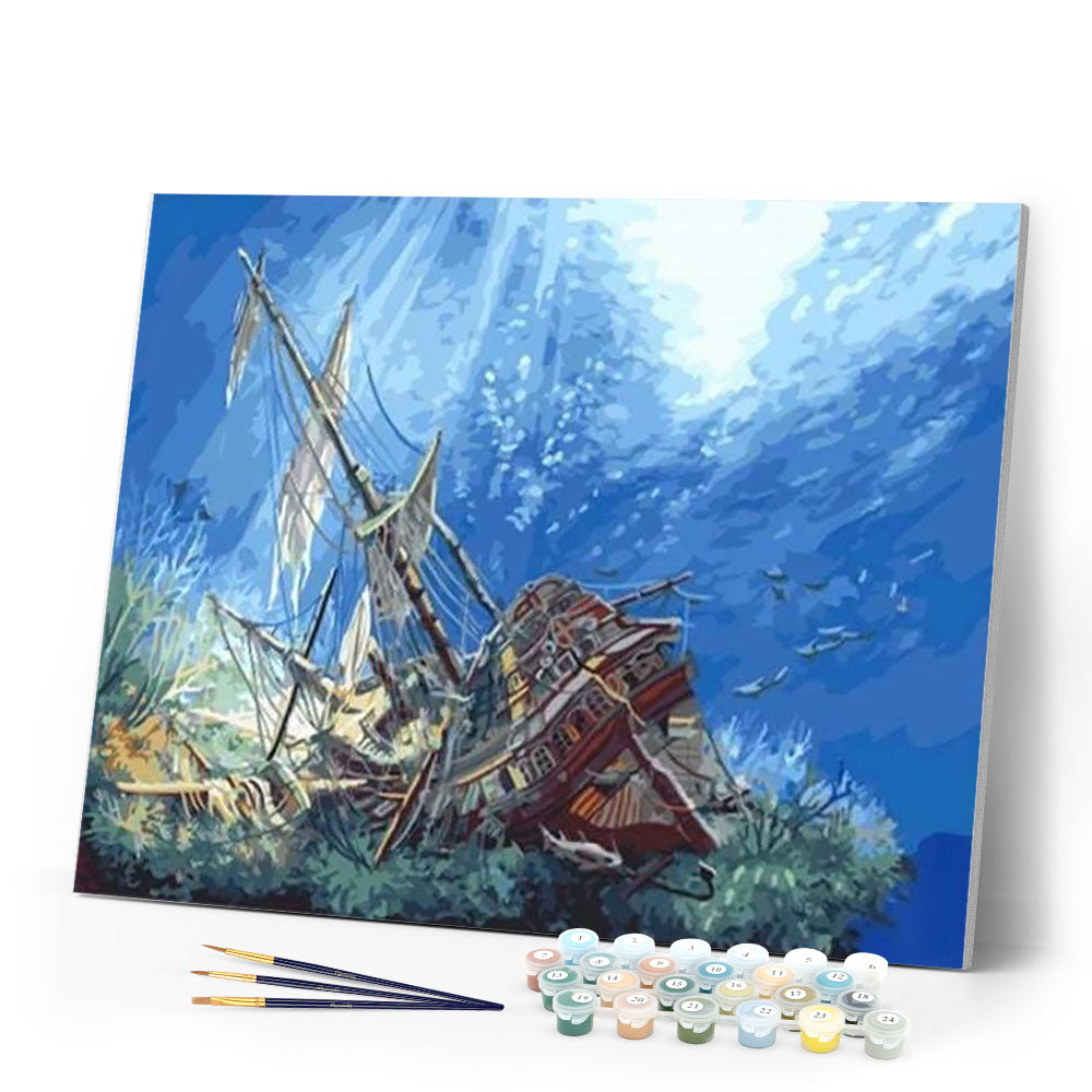 paint by numbers | Wreck | intermediate ships and boats | FiguredArt