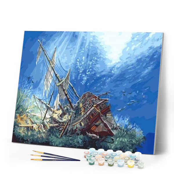 paint by numbers | Wreck | intermediate ships and boats | FiguredArt