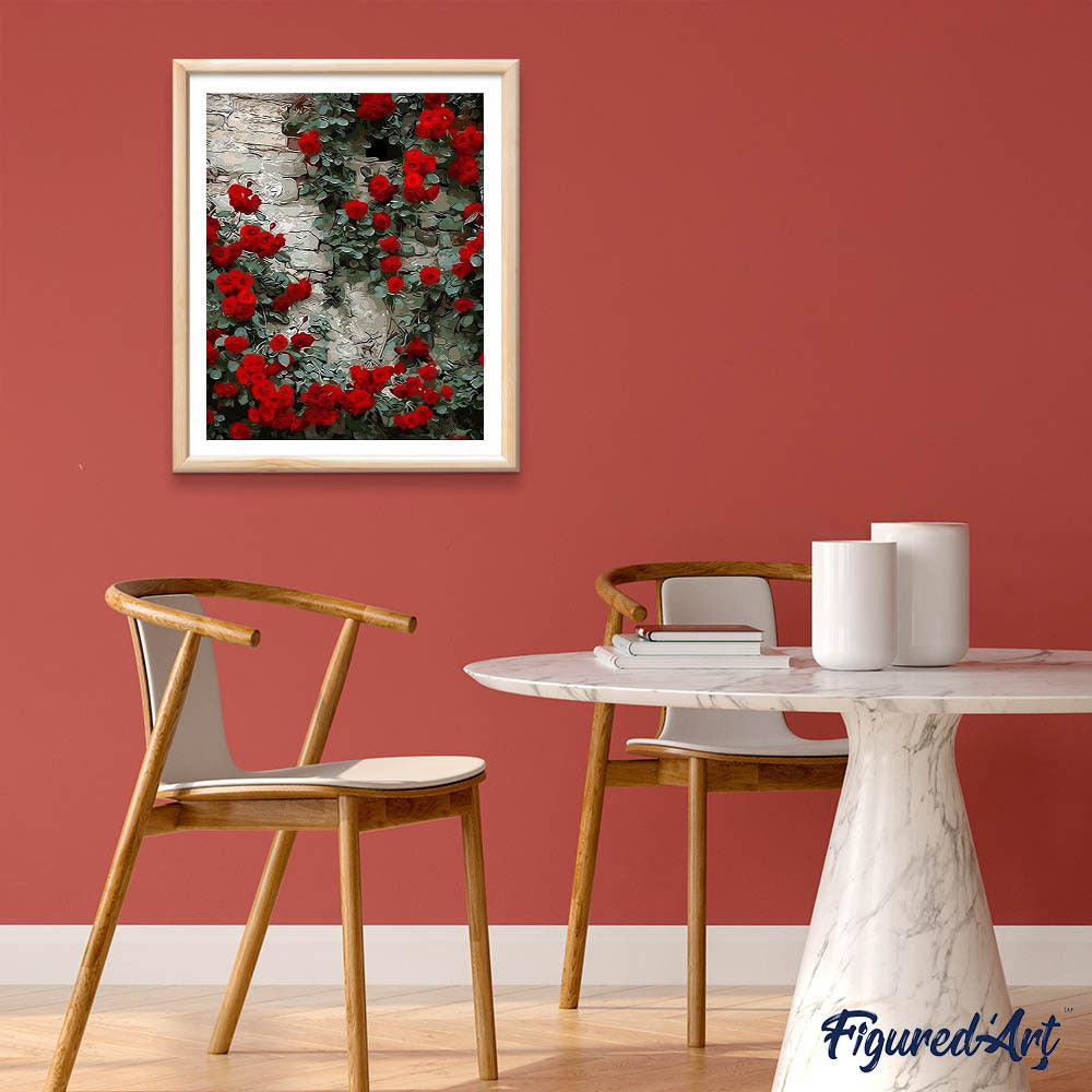paint by numbers | Red Roses | flowers intermediate | FiguredArt