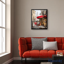 Load image into Gallery viewer, Paint by numbers | Couple at a cafe | intermediate romance cities | Figured'Art