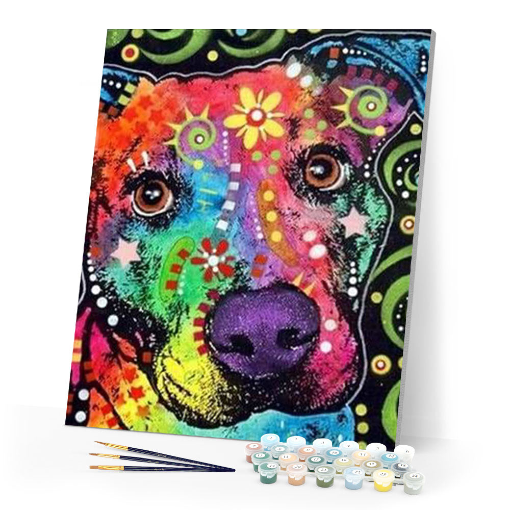 paint by numbers | Head Dog Star | advanced animals dogs | FiguredArt